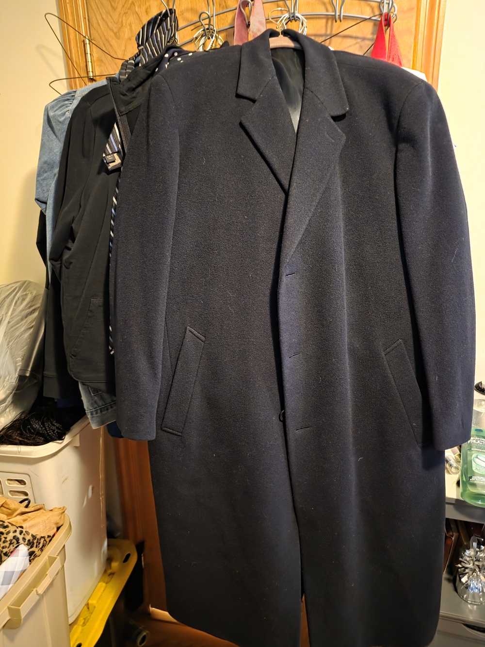Brooks Brothers Men's Navy Pea Coat - Classic Single-Breasted Wool